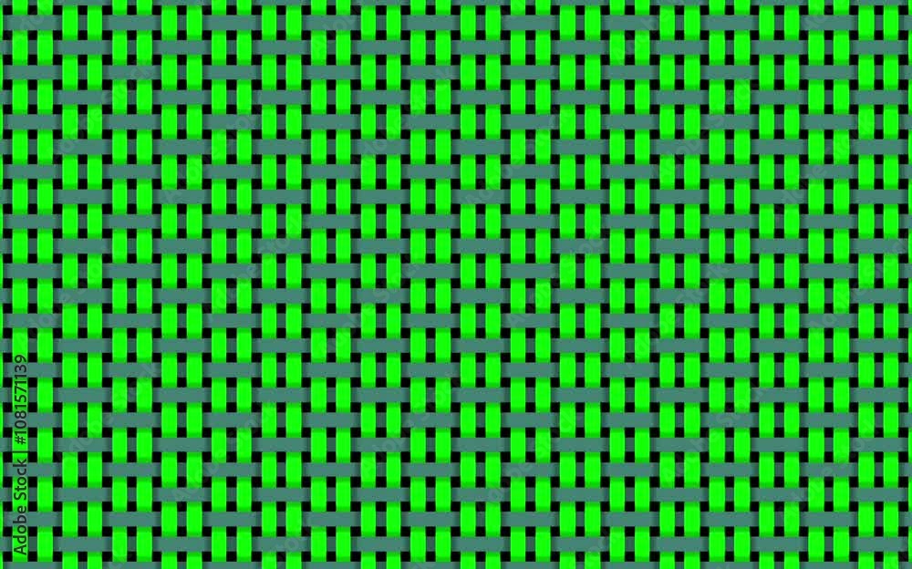 Green and dark green abstract art of horizontal and vertical lines moving irregularly. Green and dark green abstract art of horizontal and vertical lines moving irregularly.