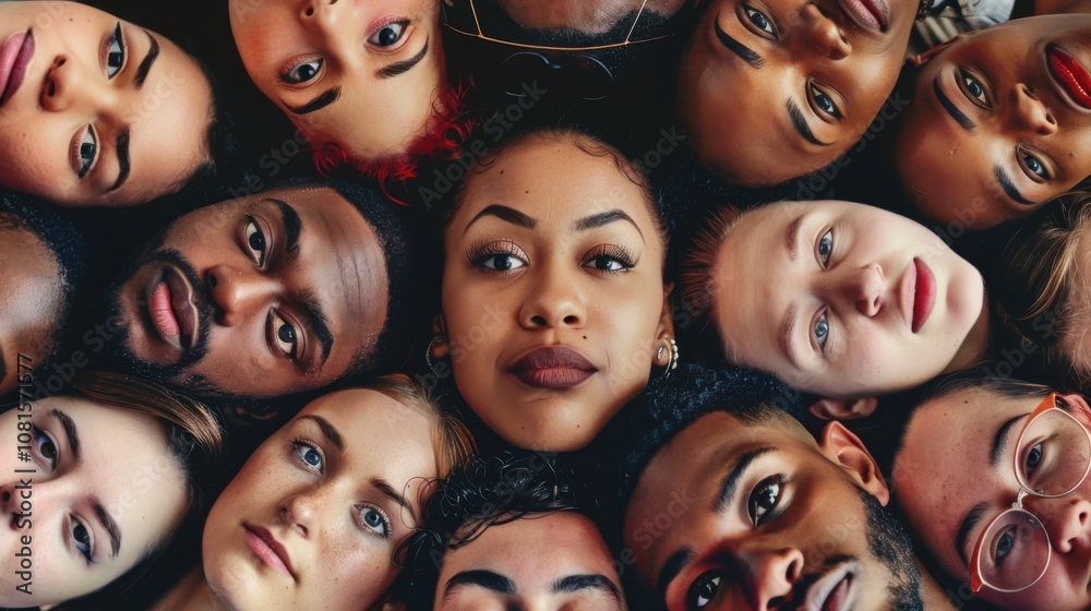 Intersectionality symbolized by a gathering of individuals with overlapping identities forming a mosaic of faces, Reflecting the complexity of human experiences, photography style Intersectionality symbolized by a gathering of individuals with overlapping identities forming a mosaic of faces, Reflecting the complexity of human experiences, photography style