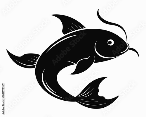 Koi Fish silhouette,Koi Fish vector illustration,Koi Fish icon