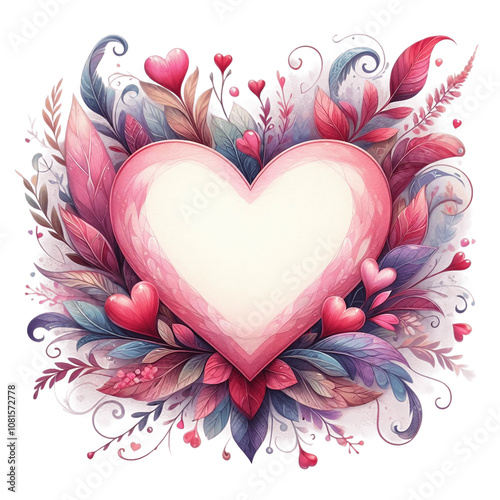 heart with flowers