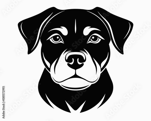 Rottweiler Dog head silhouette,Rottweiler Dog head vector,Rottweiler Dog head icon illustration