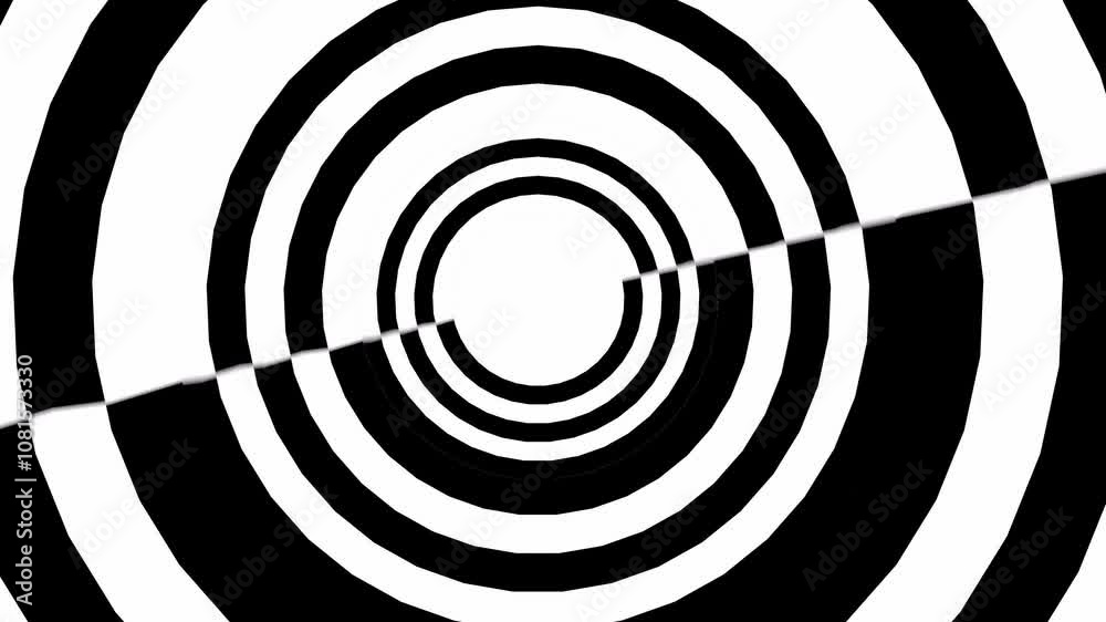 Abstract background with black and white circles.Seamless loop video. Abstract background with black and white circles.Seamless loop video.