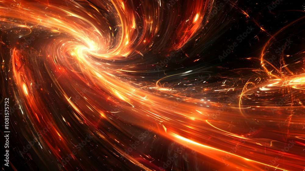 Abstract Background with Swirling Orange and Red Lights Abstract Background with Swirling Orange and Red Lights