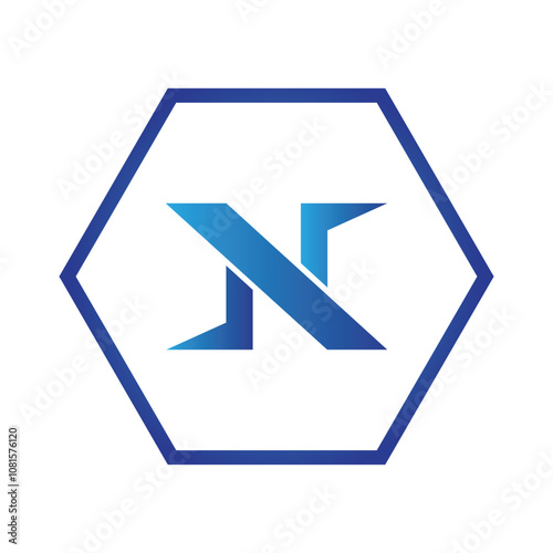 UNIQUE AND SIMPLE LETTER N LOGO TEMPLATE