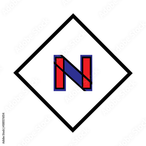 UNIQUE AND SIMPLE LETTER N LOGO TEMPLATE