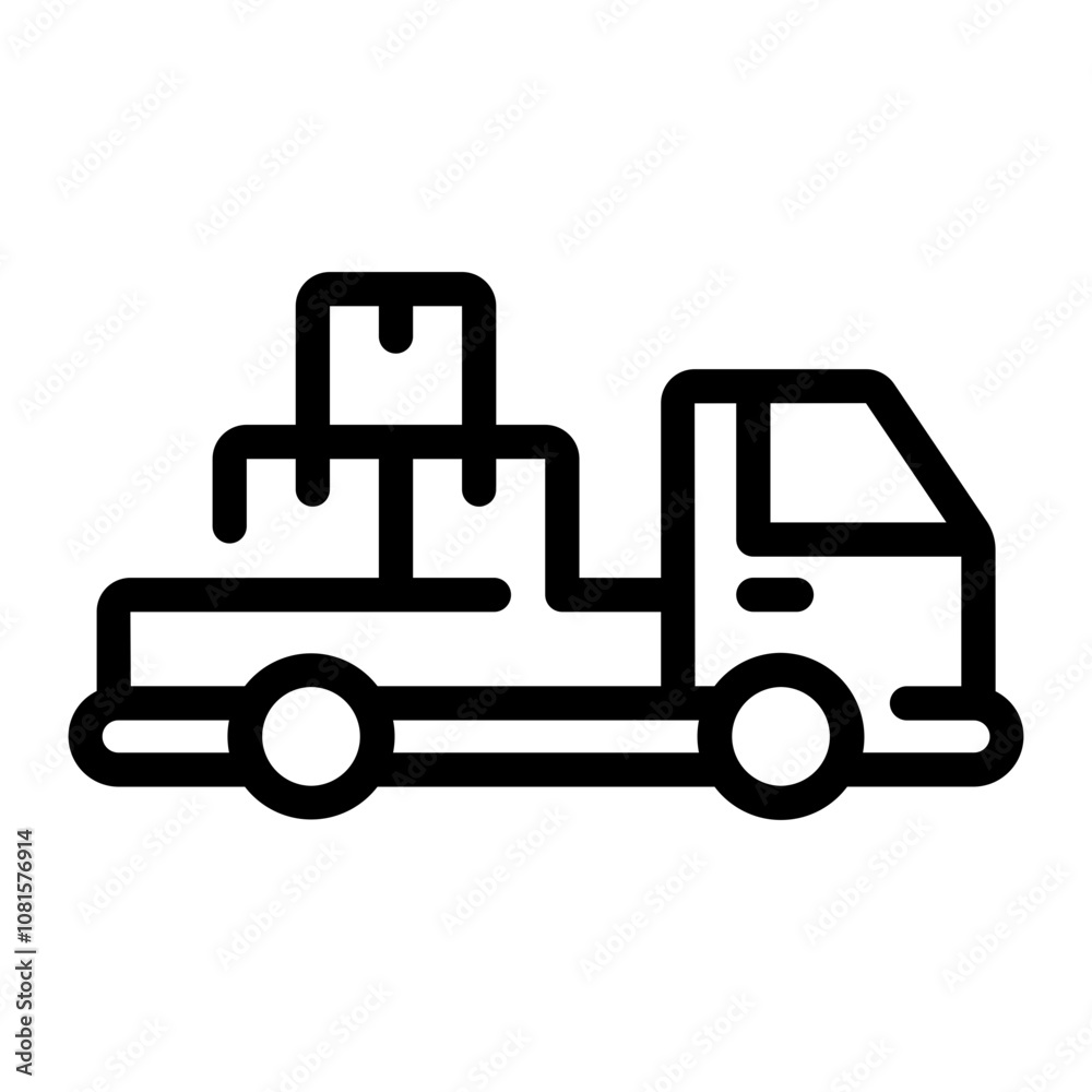 delivery truck Line Icon delivery truck Line Icon
