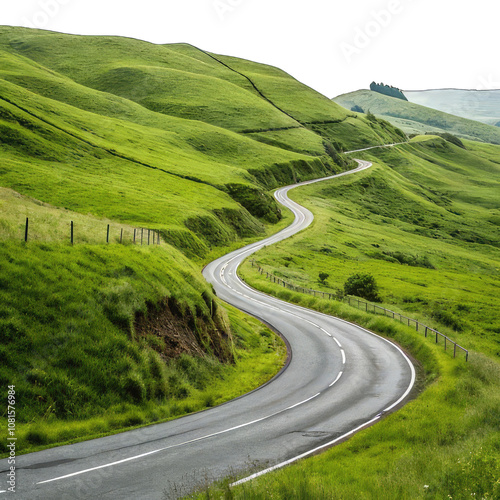 road in the mountains transparent background.