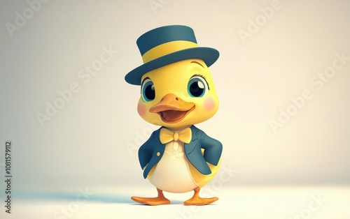 a little cute yellow duck