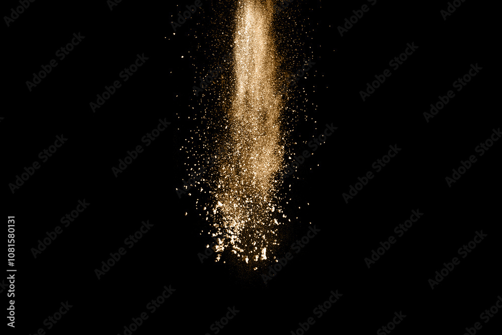 Real Dust Explosion Stock Image In Black Background Real Dust Explosion Stock Image In Black Background