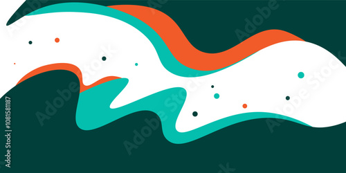 elegant wavy banner design with modern green color, creative banner design with white background.