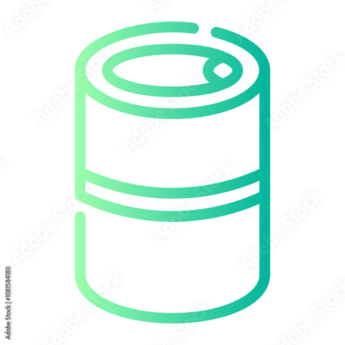 tin can Line Gradient Icon