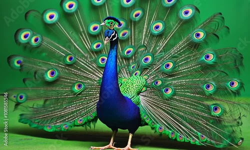 Peacock with Spread Feathers