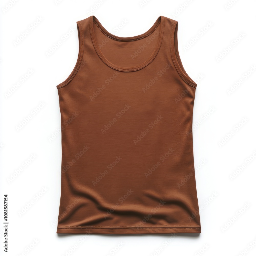 realistic high quality Brown tank top mockup isolated realistic high quality Brown tank top mockup isolated