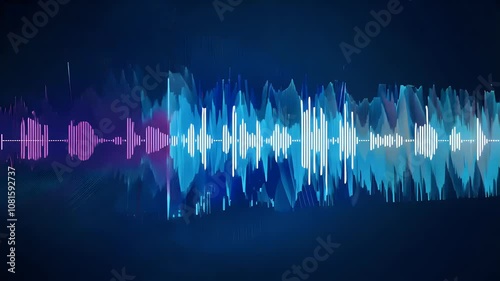 background sound wave oscillations ideal music players futuristic design visuals three-dimensional colourful abstract art beat blue colours concept dance datum disco electronic element equalizer photo