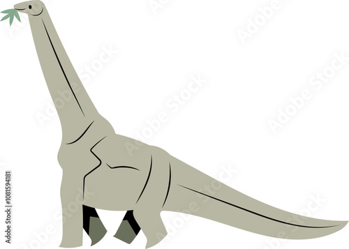 illustration of a long neck dinosaur.