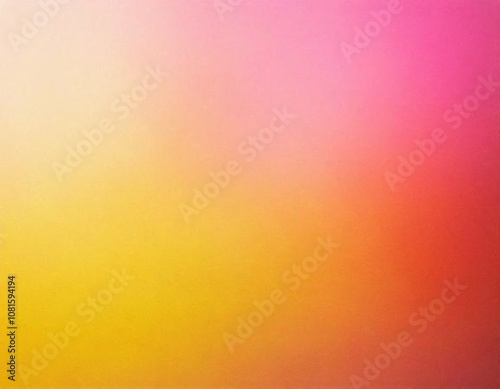 Smooth, yellow and pink gradient creates a warm, minimalist abstract design