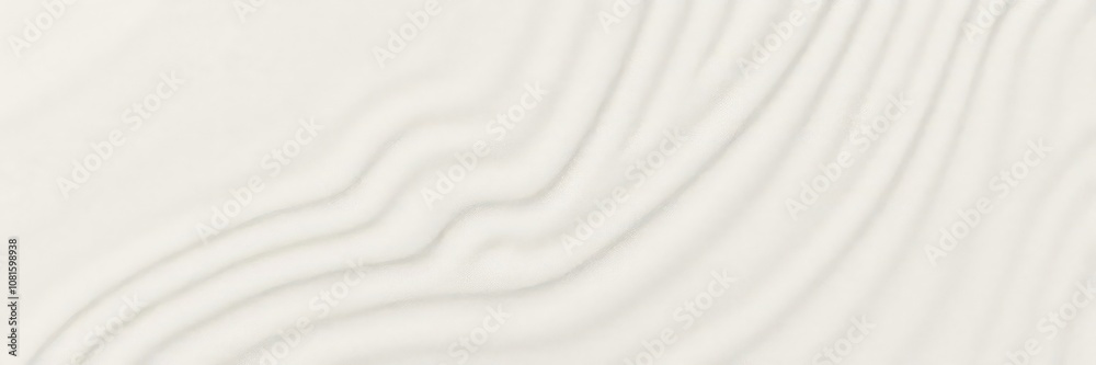 Obraz premium White sand texture background with wave pattern resembling ripples from calm ocean water, pattern