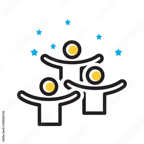 Vector multi color icon for Audience