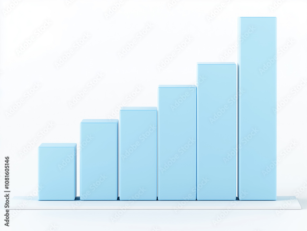 Blue bar graph with a white background Blue bar graph with a white background