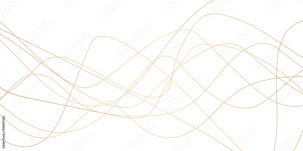 Abstract wavy lines flowing curve golden gradient color on transparent background. Abstract white background colorful lines. modern wavy stripes on white background isolated. Abstract wavy lines flowing curve golden gradient color on transparent background. Abstract white background colorful lines. modern wavy stripes on white background isolated.