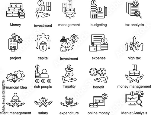 set of icons for business