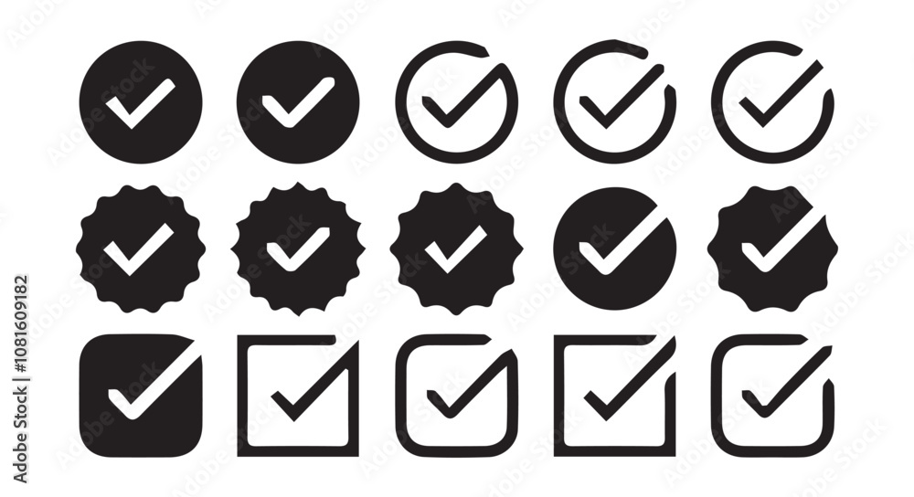 checkmark icon set, approved symbol, checked checkbox mark, checkmark set.vector illustration eps 10 checkmark icon set, approved symbol, checked checkbox mark, checkmark set.vector illustration eps 10