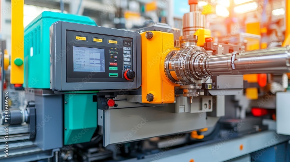 Industrial Machinery with Digital Display and Control Panel