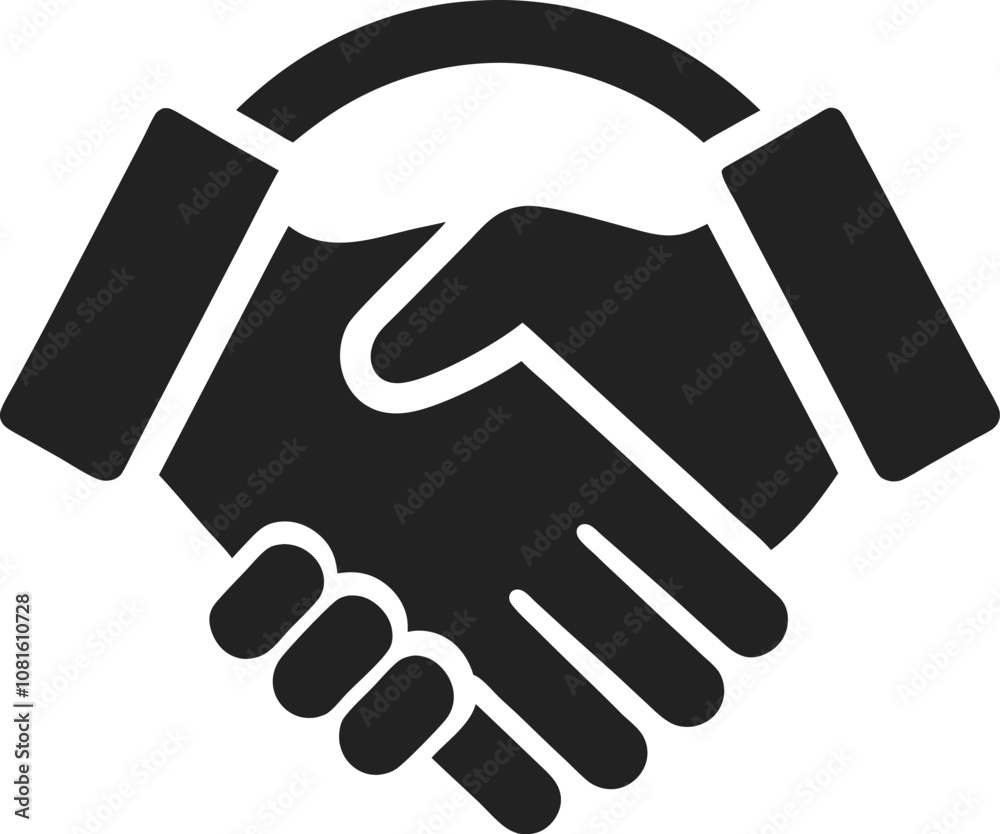 Business handshake/contract agreement flat vector icon for apps and websites Business handshake/contract agreement flat vector icon for apps and websites