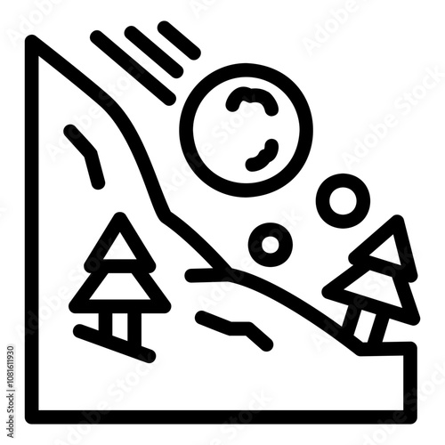 avalanche Line Icon