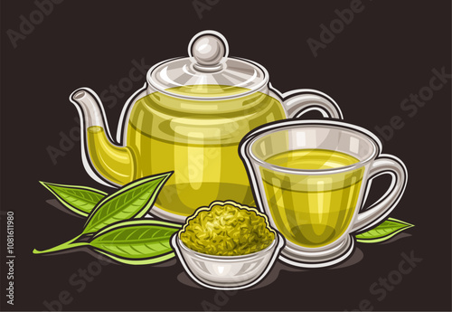 Vector logo for Green Tea Drink