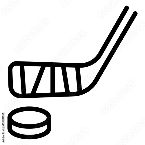 ice hockey Line Icon