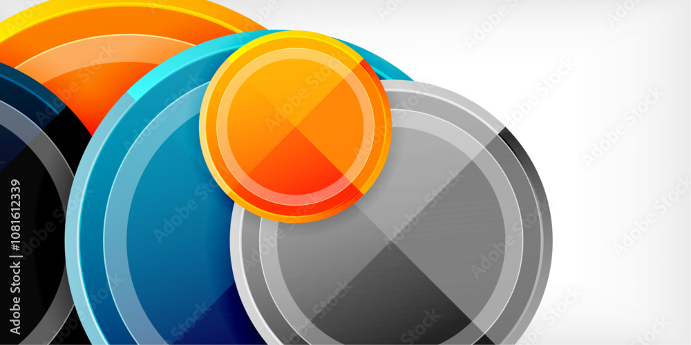Geometric design abstract background - circles Geometric design abstract background - circles