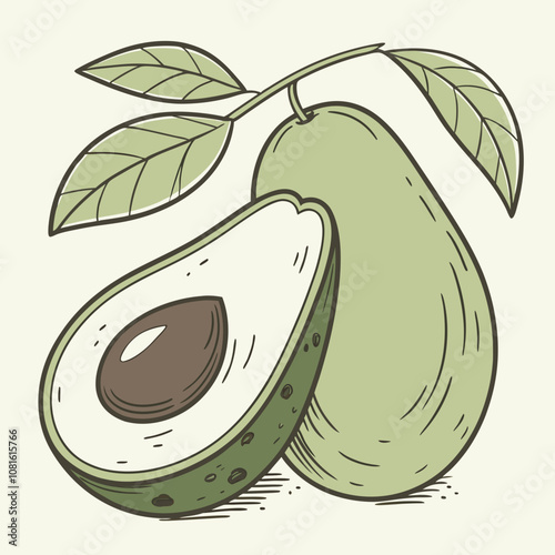 illustration of avocado vector fruit 