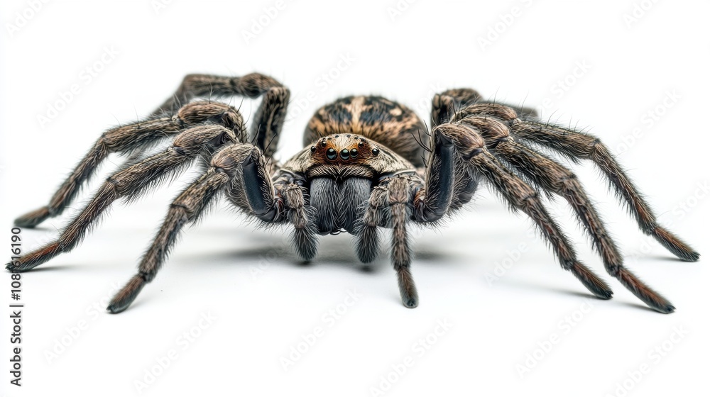 A close-up of a spider showcasing its detailed features and texture. A close-up of a spider showcasing its detailed features and texture.