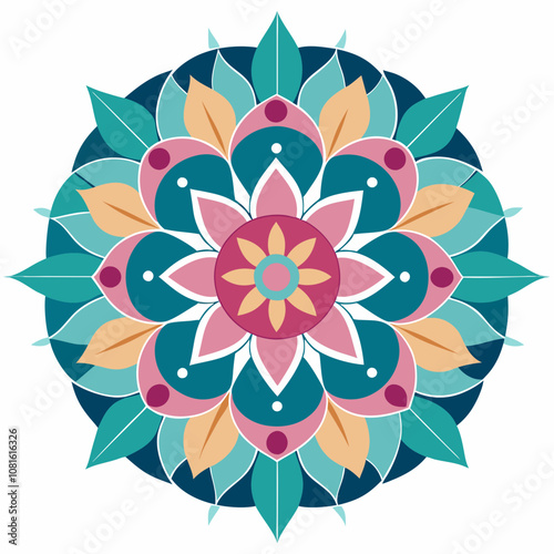 abstract background, Flower Mandala, Pattern Circle Creative Luxury Ornamental Mandala design