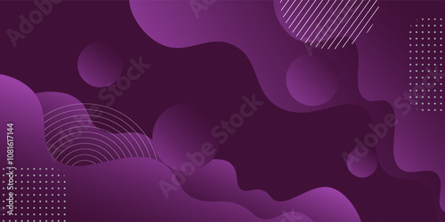 Abstract purple wave background with bright gradient. Simple background with abstract geometric pattern.