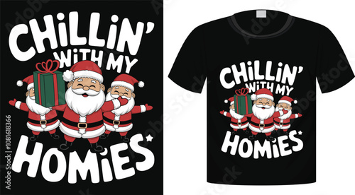 Merry Christmas holiday typography T-Shirt Design, Sticker, Bag, Mug Design