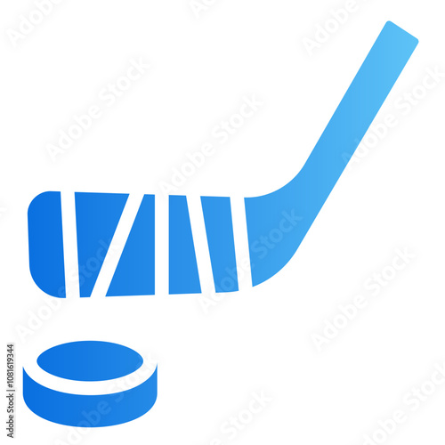 Canvas Print ice hockey Gradient icon