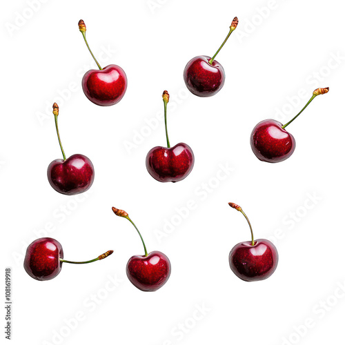 Cherry isolated on transparent background