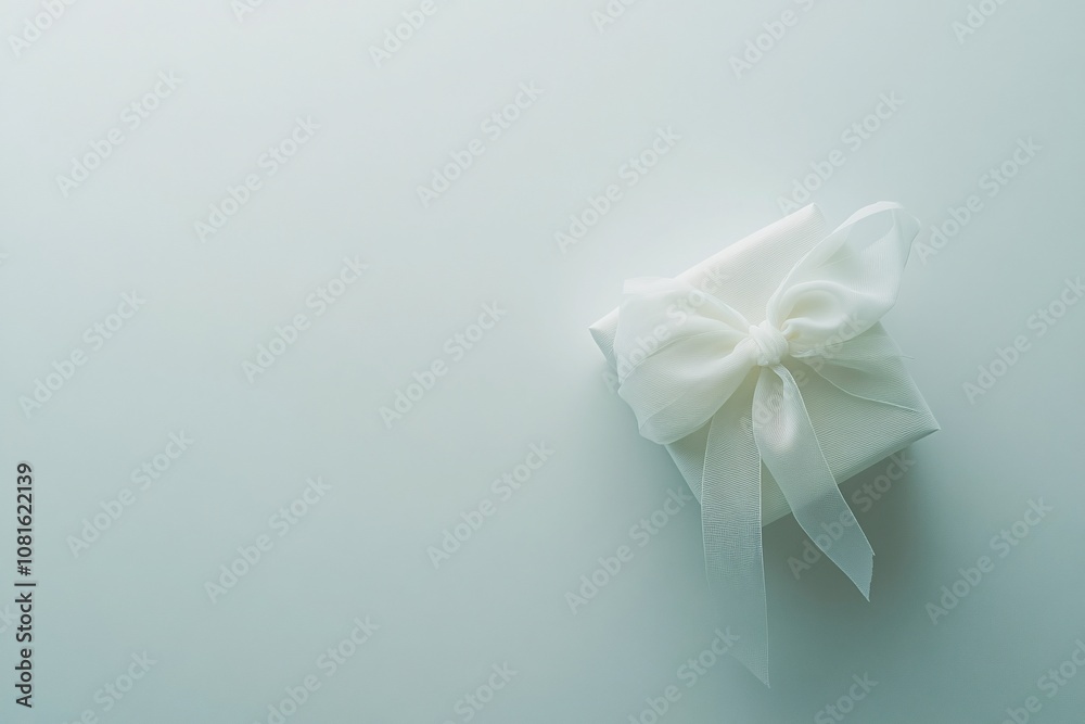 Delicate White Gift Box with Elegant Bow Delicate White Gift Box with Elegant Bow
