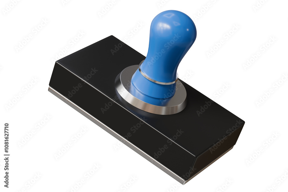 3d Stamp icon symbol. Human resources recruit approved person. Office approves tool document concept. Minimal Cartoon Blue Metal Stamp icon on isolated blue background. 3d render. 3d Stamp icon symbol. Human resources recruit approved person. Office approves tool document concept. Minimal Cartoon Blue Metal Stamp icon on isolated blue background. 3d render.