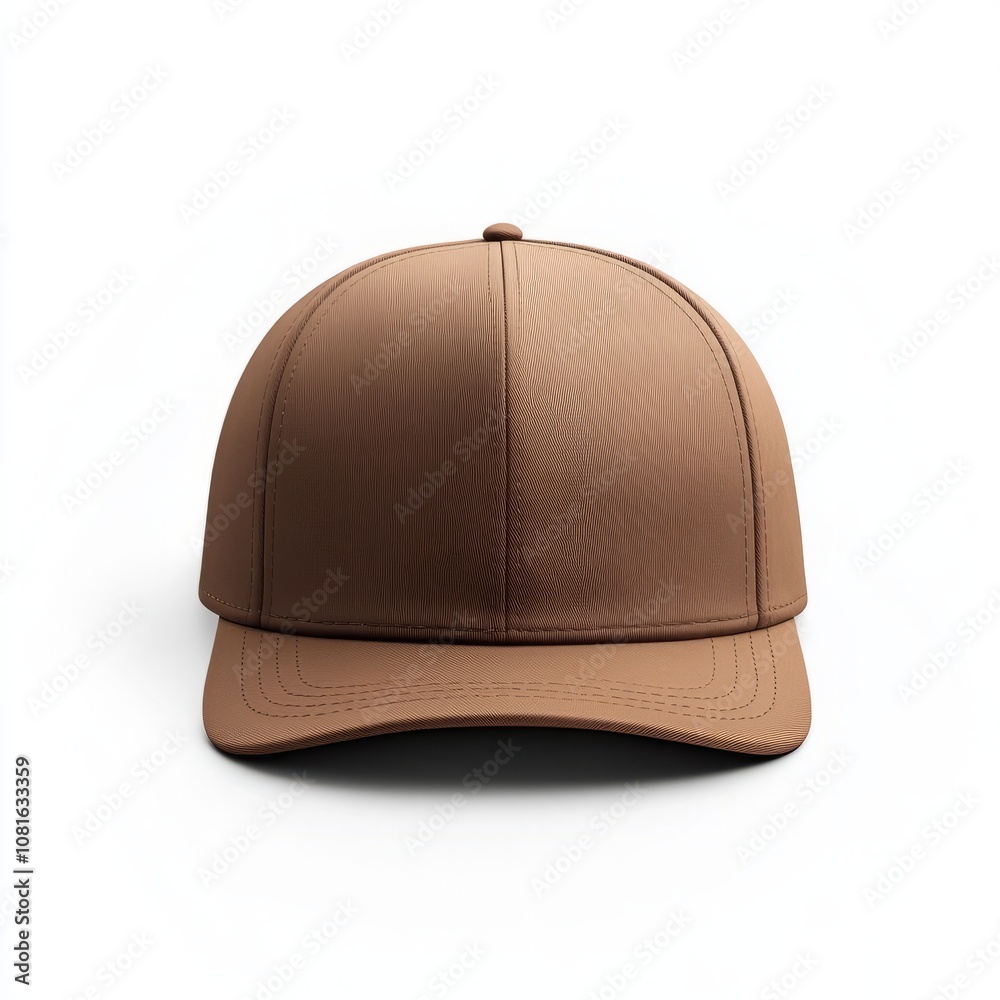 Fototapeta premium realistic high quality Brown snapback mockup isolated