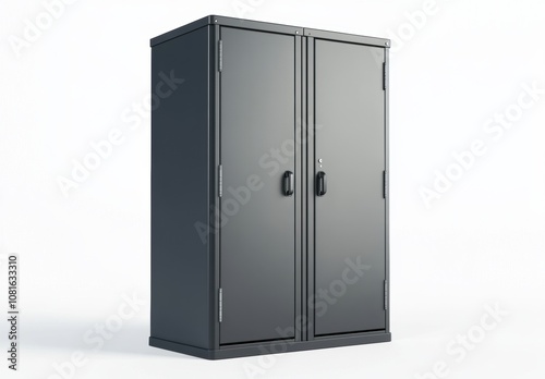 Black Metal Cabinet.