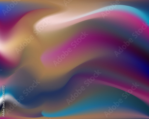 Holographic background with rainbow iridescent strains. Illustration of color interference.