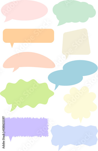 empty speech bubble vector illustration for text, chat, message boxes