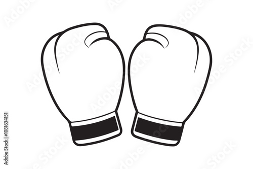 Boxing Gloves silhouette  vector illustration, Boxing Gloves silhouette 