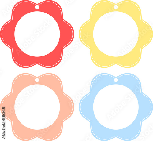 colorful flower shaped garlane set