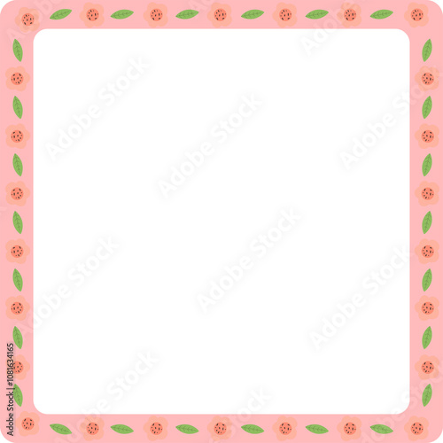 flower patten memo paper illustration