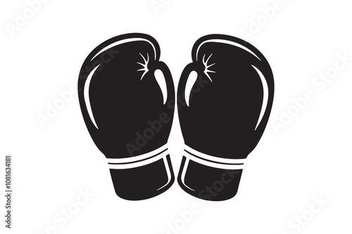 Boxing Gloves silhouette  vector illustration, Boxing Gloves silhouette 