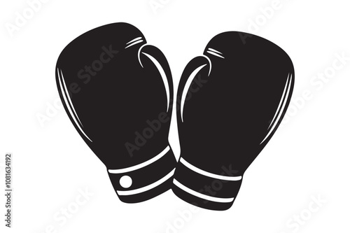 Boxing Gloves silhouette  vector illustration, Boxing Gloves silhouette 